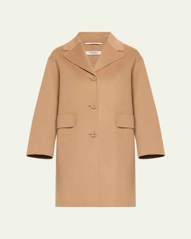 Cielo Single-Breasted Wool Coat